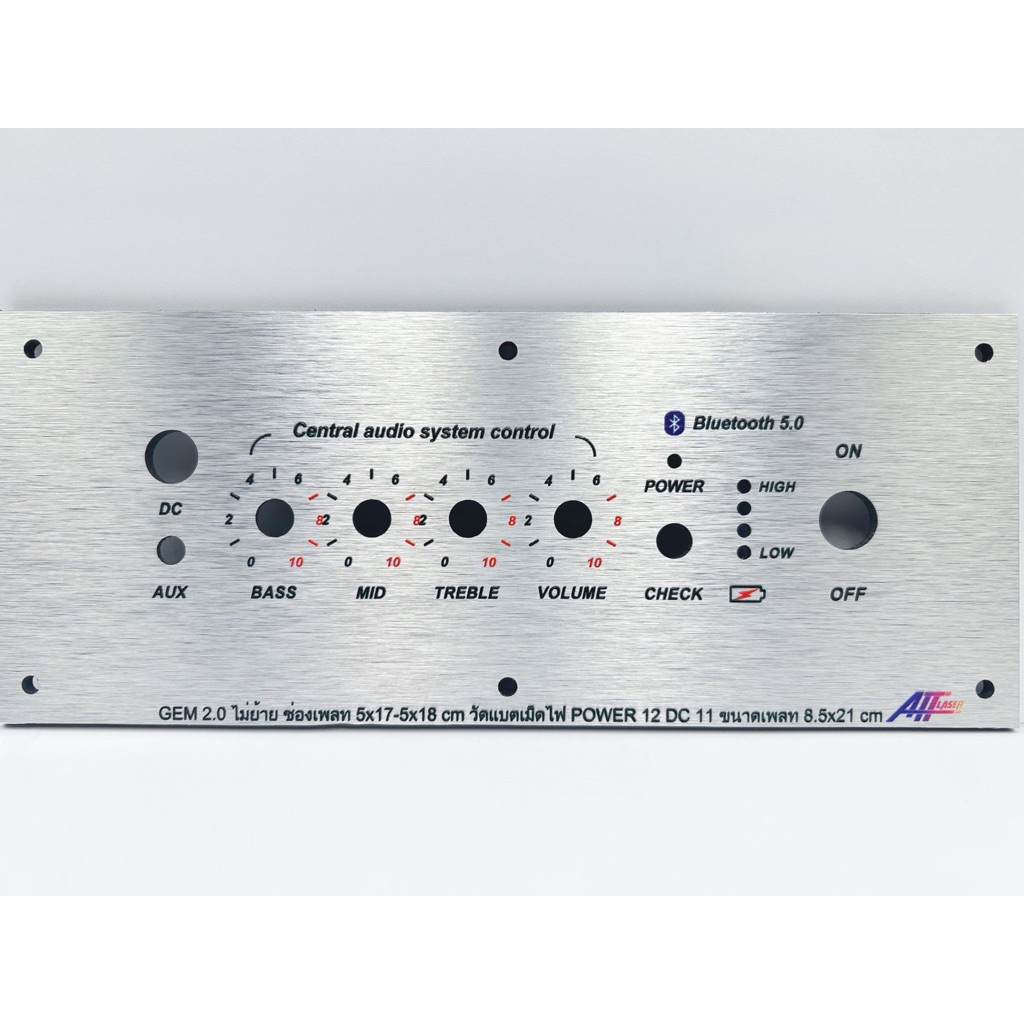 เพลทลำโพงบูลธูทZK- Gem2.0 ไม่ย้ายคอมโพสิต (สวิตช์12มิล/16มิล)ช่องเพลท5*17/18cmวัตแบตเม็ดไฟ/Dc11mm