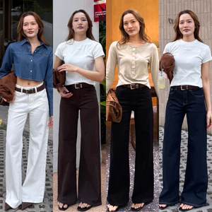APPAREL.STORY - Luca Jeans ยีนส์กระบอกขาตรง เอวกลาง ทรงสวยพรางหุ่นดีมาก