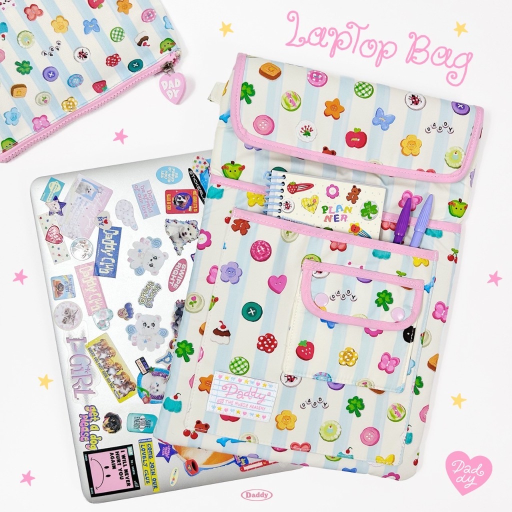 DADDY | Busy Buttons Laptop Bag กระเป๋าใส่ laptop notebook ipad  สุดน่ารัก