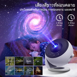 โปรเจ็กเตอร์ดาว 12-in-1 พร้อมเพลงบลูทูธ โปรเจ็กเตอร์แสงออโรร่า ไฟตกแต่งห้อง และของขวัญคริสต์มาส