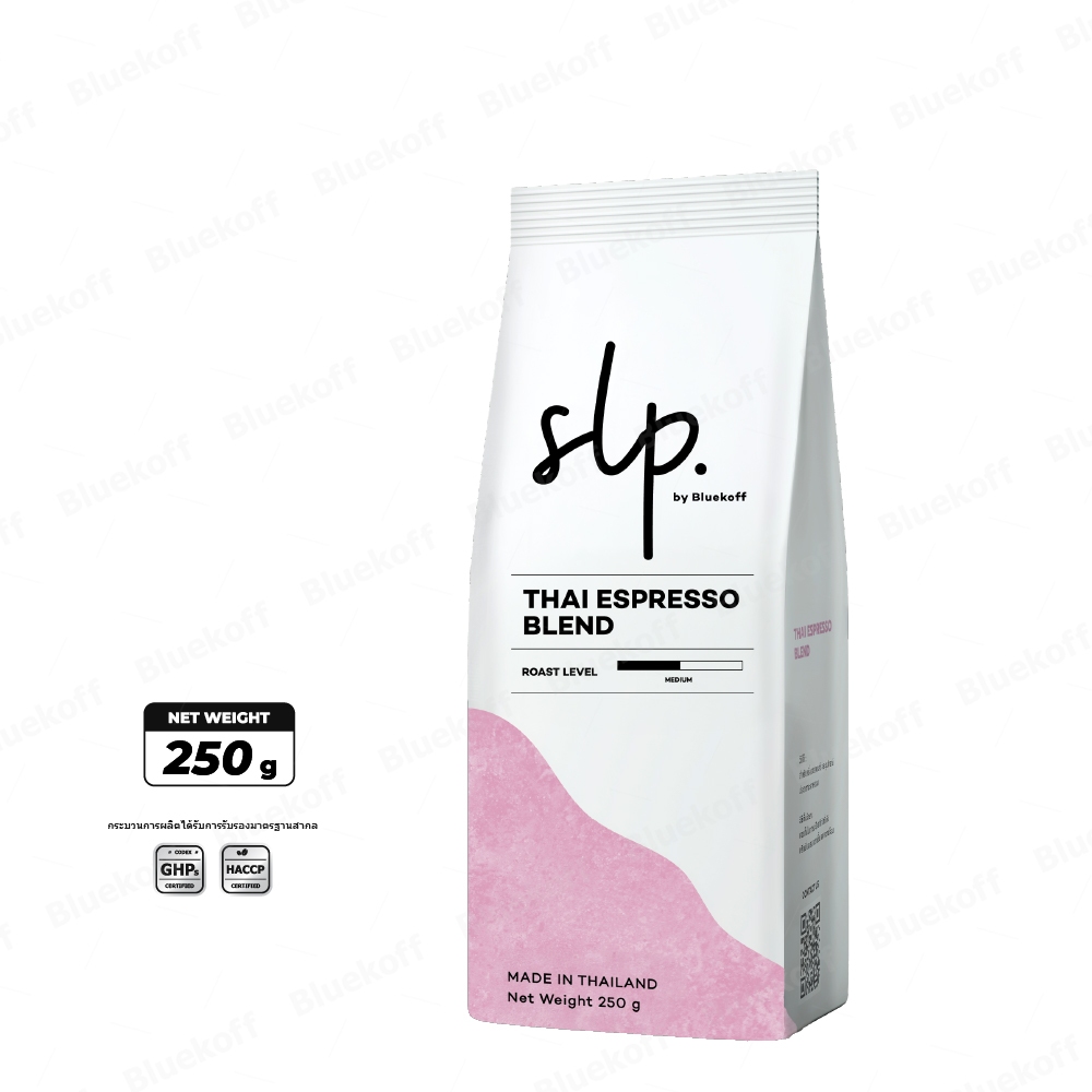 มีสินค้าพร้อมส่งBluekoff Thai Espresso Blend (Medium)  ระดับคั่วกลาง (บรรจุ 250 กรัม)