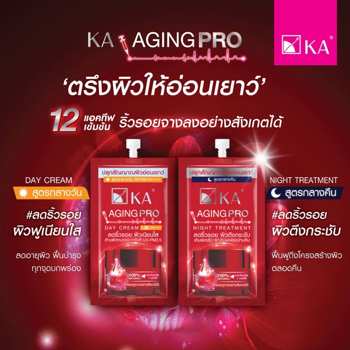 KA Aging Pro Night Trent/ KA AGING PRO DAY CREAM ทรีตเมนต์ลดริ้วรอย ผิวตึงกระชับ สำหรับกลางคืน (กล่อ
