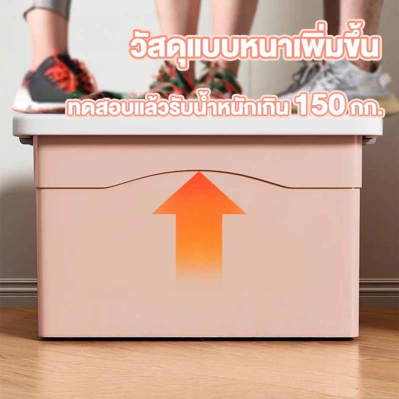CONY กล่องเก็บของพลาสติกหนา ความจุสูง แข็งแรงทนทาน เก็บเสื้อผ้า ของเล่น ของใช้ในบ้าน thumbnail 5