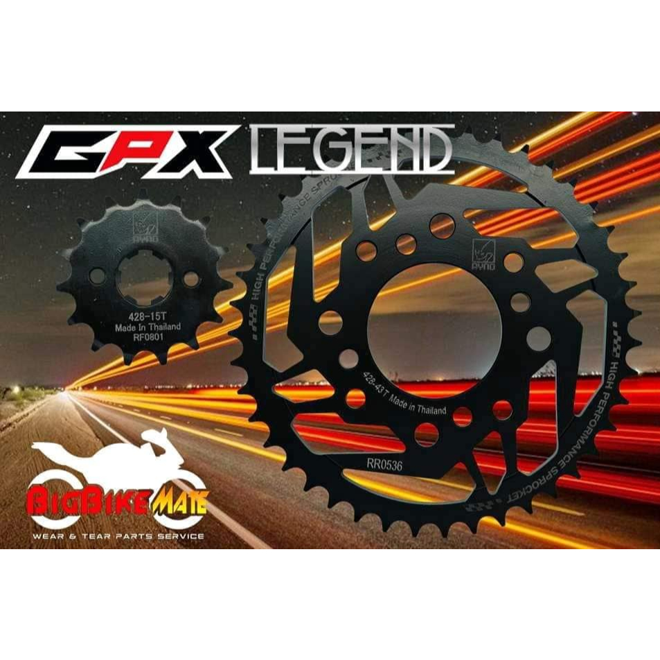 สเตอร์หน้าหลัง GPX Legend 200/Legend 250 Twin ทุกรุ่น ทุกปี /RKY 200/ Suzuki GD110 ยี่ห้อ RYNO – โปรปัง