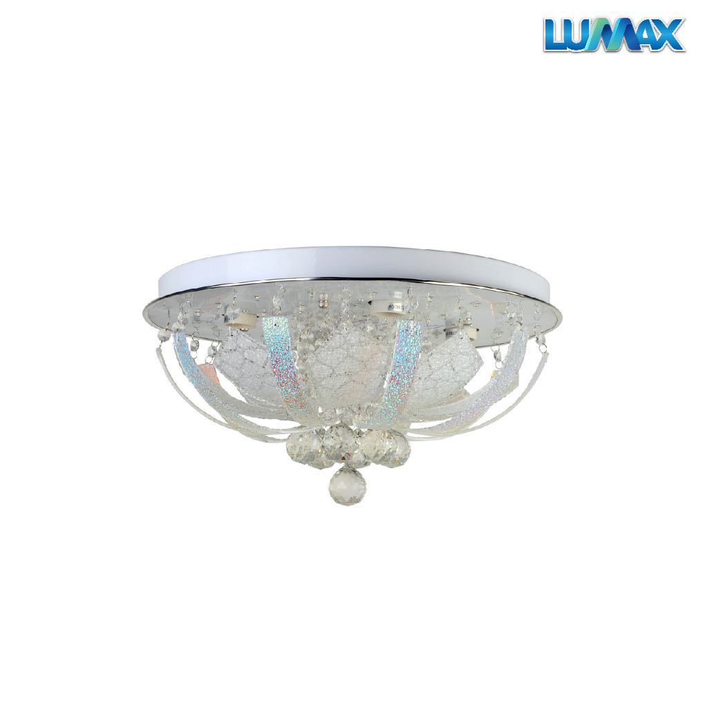 LUMAX โคมไฟตกแต่งติดเพดาน ขั้วหลอด E27 x 4 Series CINDY รุ่น CSG45-024 สไตล์ Crystal