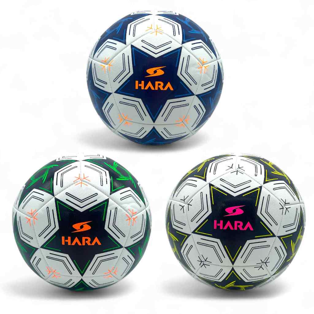 HARA Sport ลูกฟุตบอล เบอร์5 หนังPUนิ่ม สูบลมพร้อมใช้ ลูกฟุตบอลหนังเย็บ รหัสBF10