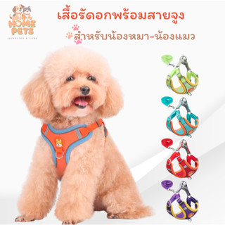 สายจูง เสื้อรัดอก เสื้อสุนัข สายจูงหมา เชือกแมว สายสัตว์เลี้ยง เสื้อ หมาแมว ของใช้สัตว์เลี้ยง