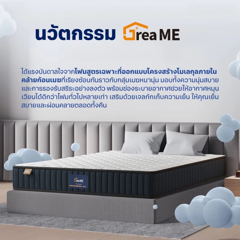 ที่นอนสปริงไฮบริด Dreame หนา 8 นิ้ว ยางพารา ขนาด 3.5 5 6 ฟุต thumbnail 4