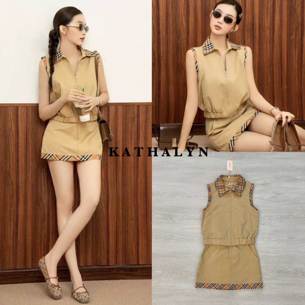 KATHALYN เสื้อแขนกุด คอปก