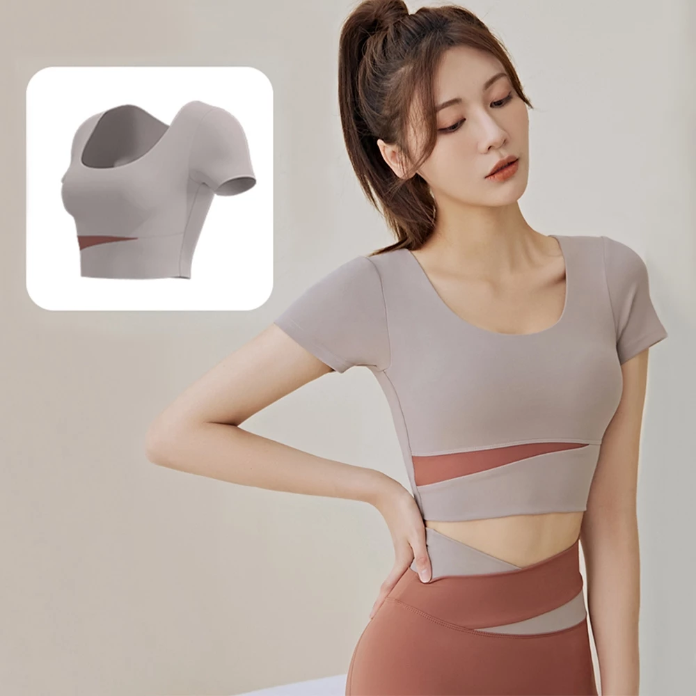 mvp sport ชุดกีฬา เสื้อโยคะ เสื้อผ้าโยคะ แผ่นรองหน้าอกคงที่ในตัว thumbnail 4