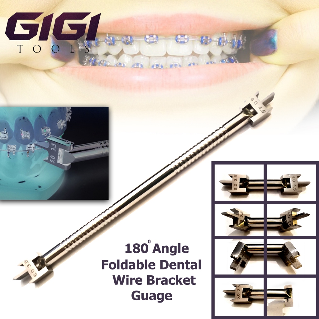 เครื่องวัดความสูงพับ เครื่องวัดความสูงทันตกรรมจัดฟัน Folding Bracket Height Gauge Dental Orthodontic