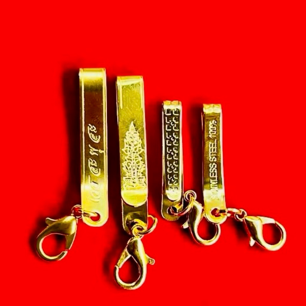 แหนบ สำหรับเหน็บพระหรือเครื่องราง ทำจากแสตเลส มี ฝห้เลทอก 4 แบบ(ราคา/1ชิ้น)