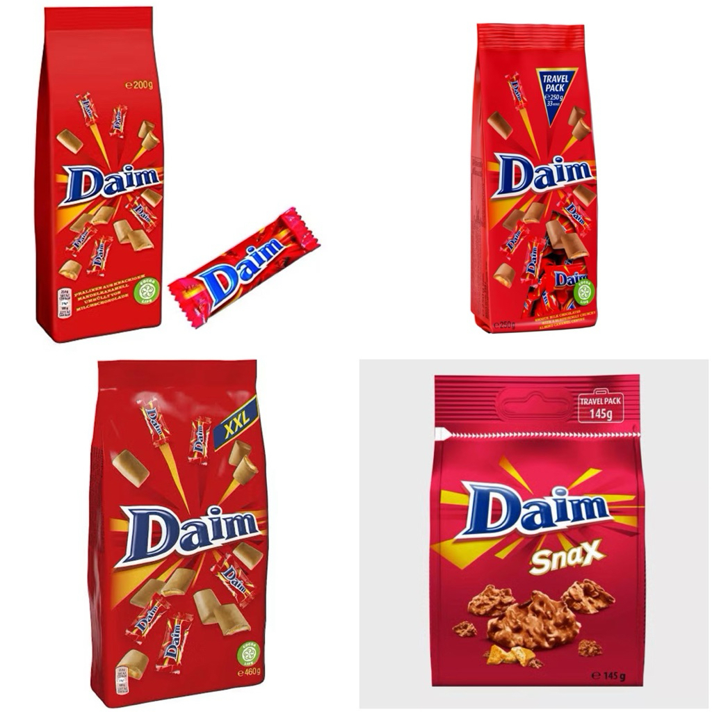 ช็อคโกแลต Daim มีหลายขนาดให้เลือก