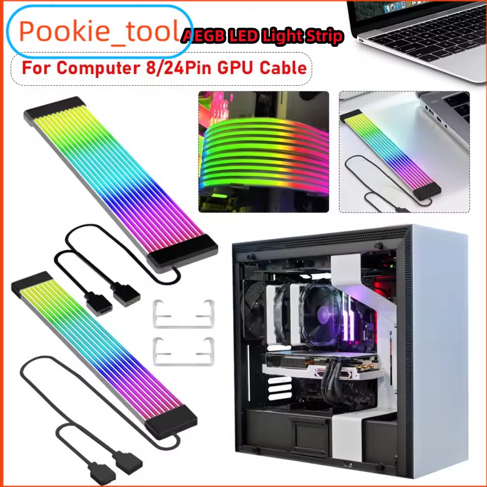 💥พร้อมส่ง💥สายไฟ RGB 24PIN 8PIN สำหรับเมนบอร์ด / การ์ดจอ ไฟตกแต่งเคสคอม ARGB Sync Flexible LED Strip
