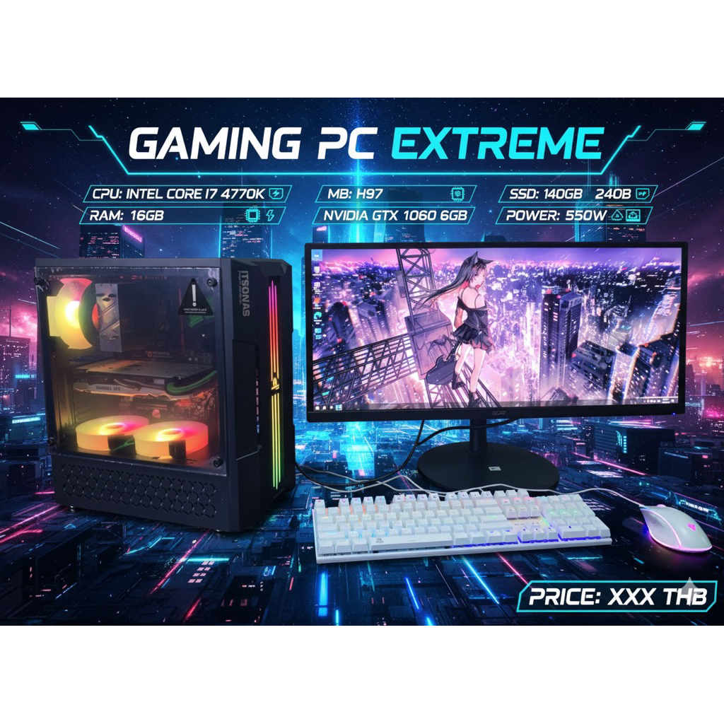 คอมพิวเตอร์ พร้อมเล่นจอ29นิ้ว