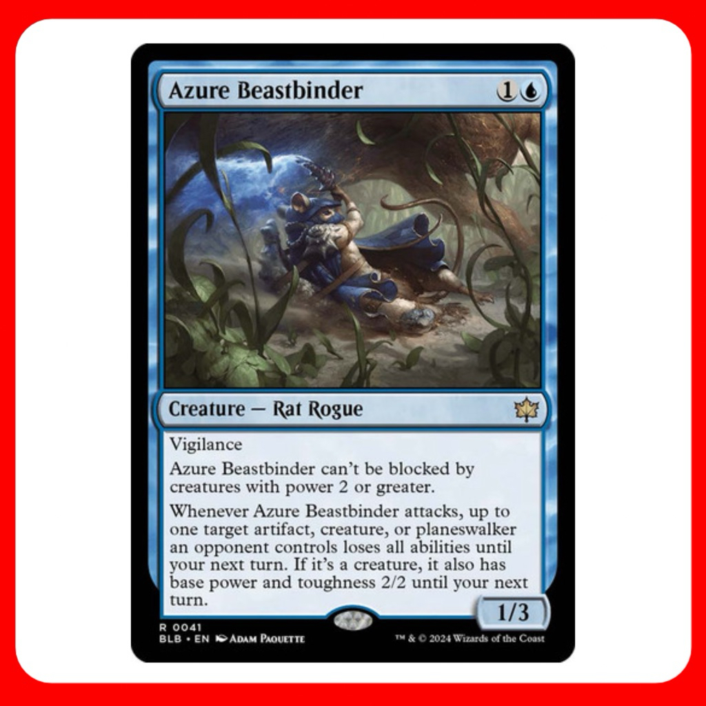 [MTG] Azure Beastbinder [BLB] [BLUE] [RARE] [NORMAL] [ENG] (การ์ดเมจิค / Magic the Gathering) [EDH]