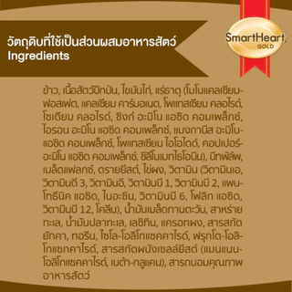 [กระสอบ] Smartheart Gold Indoor อาหารสุนัข ลูกสุนัข สุนัขโต พันธุ์เล็ก เลี้ยงในบ้าน สมาร์ทฮาร์ทโกลด์ อินดอร์ 7.5 kg