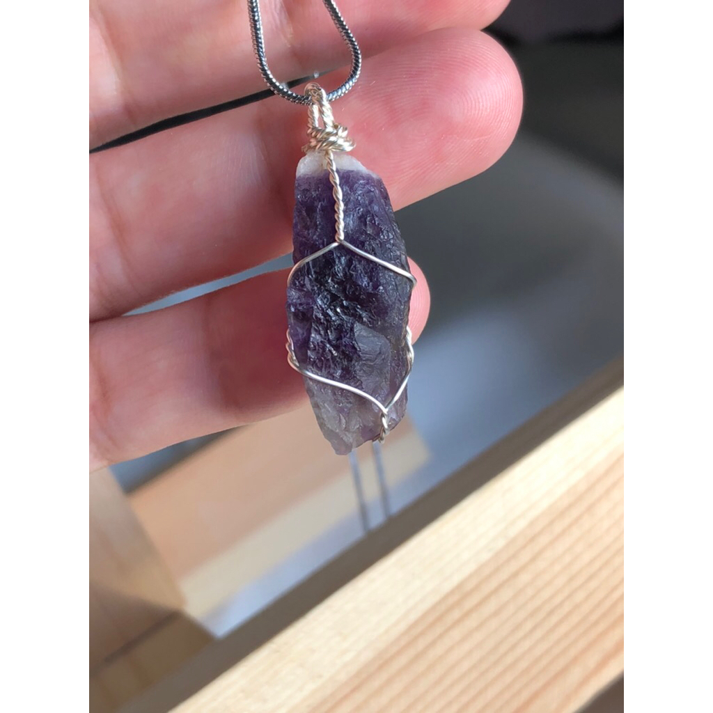 Natural Stone handmade beads pendant amethyst stone Rube stone Aquamarine stone quartz crystal stnoe