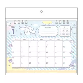 New calendar Sanrio mx Characters ปฎิทินปีใหม่ ปฏิทินตั้งโต๊ะ ไม่มีวันหยุดภาษาไทย นำเข้ามาจากญี่ปุ่น