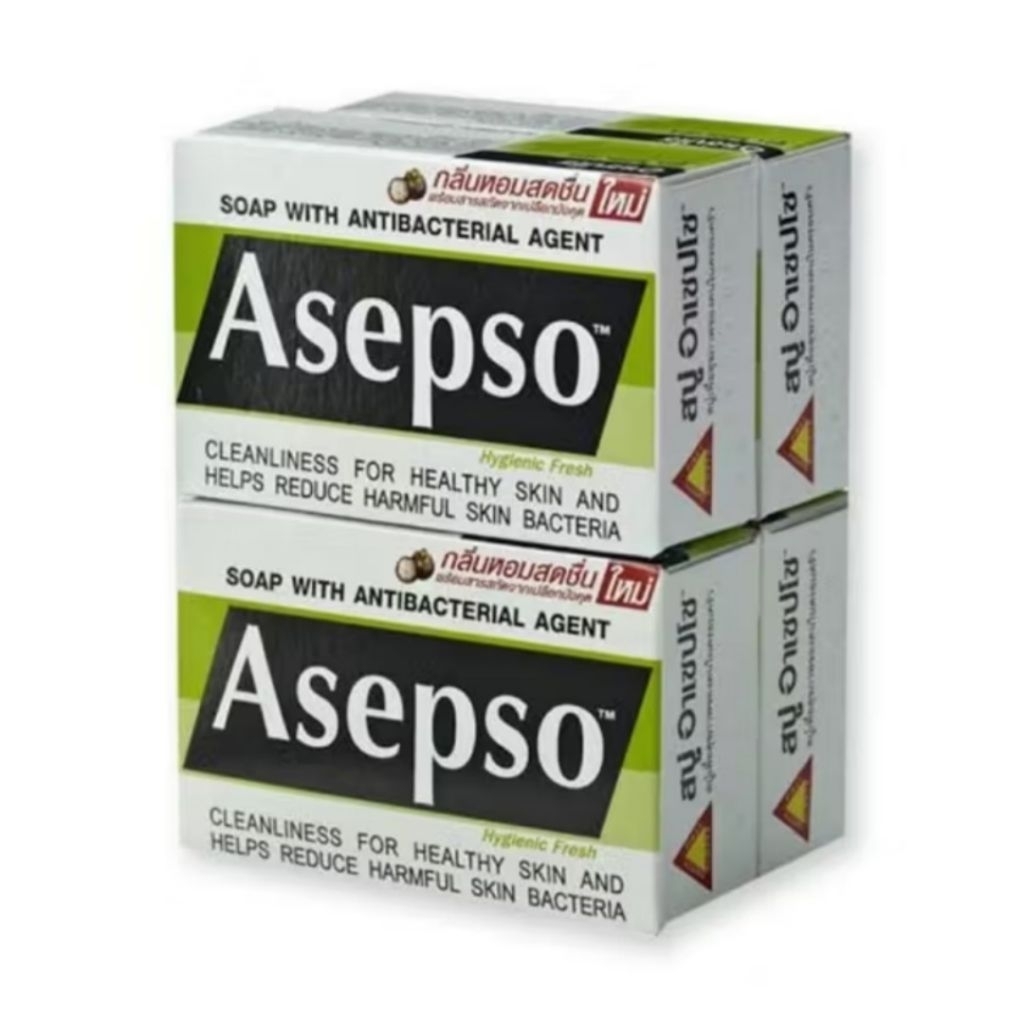 สบู่อาเซปโซ ไฮจินิค เฟรช (Asepso Hygienic Fresh Soap) 80กรัม×4ก้อน