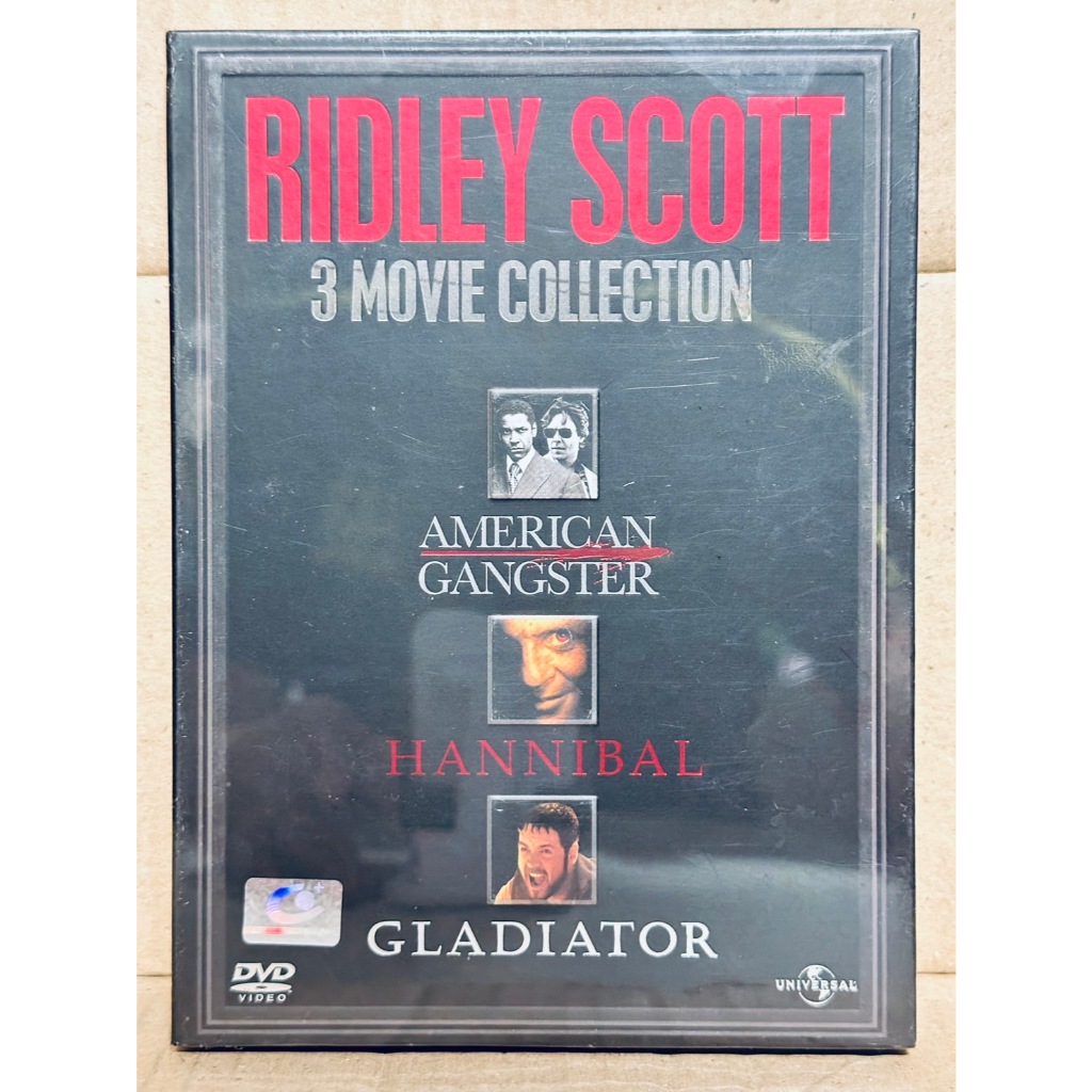 DVD Ridley Scott 3 Disc Boxset : American Gangster (2007) / Hannibal (2001) / Gladiator (2000)