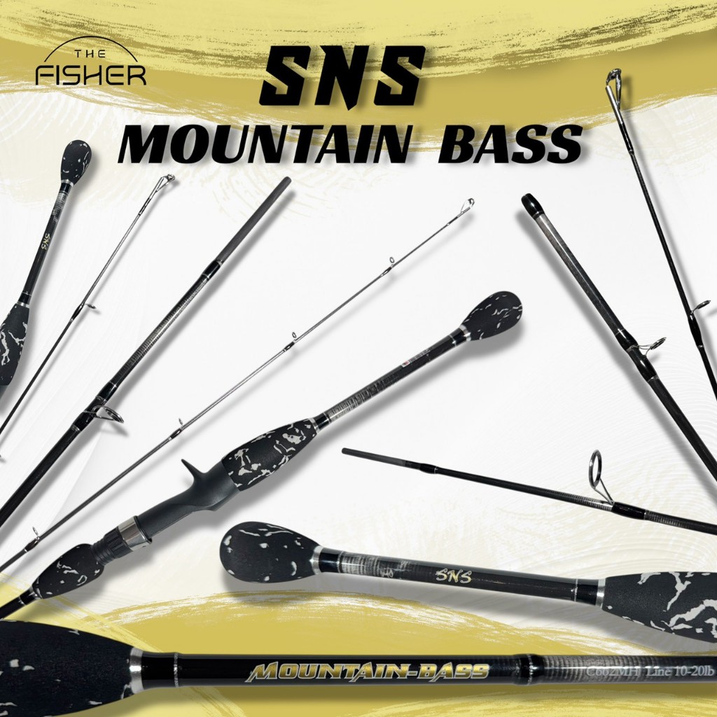 A02 SNS คันตีเหยื่อปลอม Mountian-Bass เวท 10-20lb