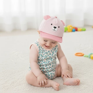 Babyonline(Y062)2A8 (ส่งด่วน1วัน)หมวกแก๊ปสุดเท่ลายทางสำหรับเด็ก ปรับขนาดได้ แนะนำอายุ 6 เดือนขึ้นไป