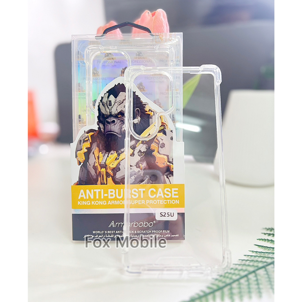 รุ่นใหม่  Armor เคส ใสกันกระแทก สำหรับ Samsung S25Ultra S25Fe S24Ultra S24Fe S24/S25 S24+/S25+ A13 5