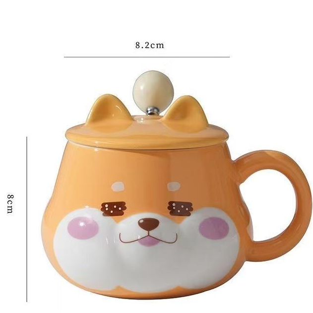 Shiba Mug แก้วมัคเซรามิคสุดมินิมอล แก้วมัคชิบะดีไซน์อบอุ่น แก้วเซรามิคของขวัญผู้หญิง - รูปที่ 7