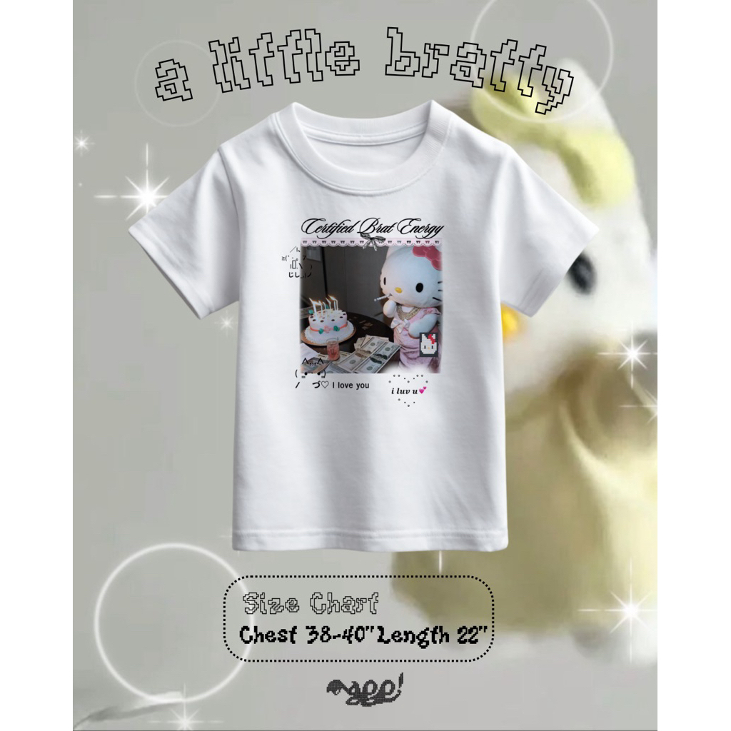 Mappi เสื้อยืด Oversize / Freesize ผ้าคอตตอน 100% สไตล์ Y2K แฟชั่นผู้หญิงน่ารัก