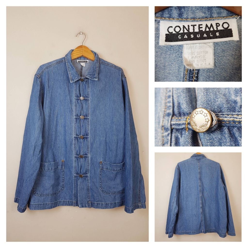 CONTEMPO CASUALS Chinese Workwear Denim Chore Jacket