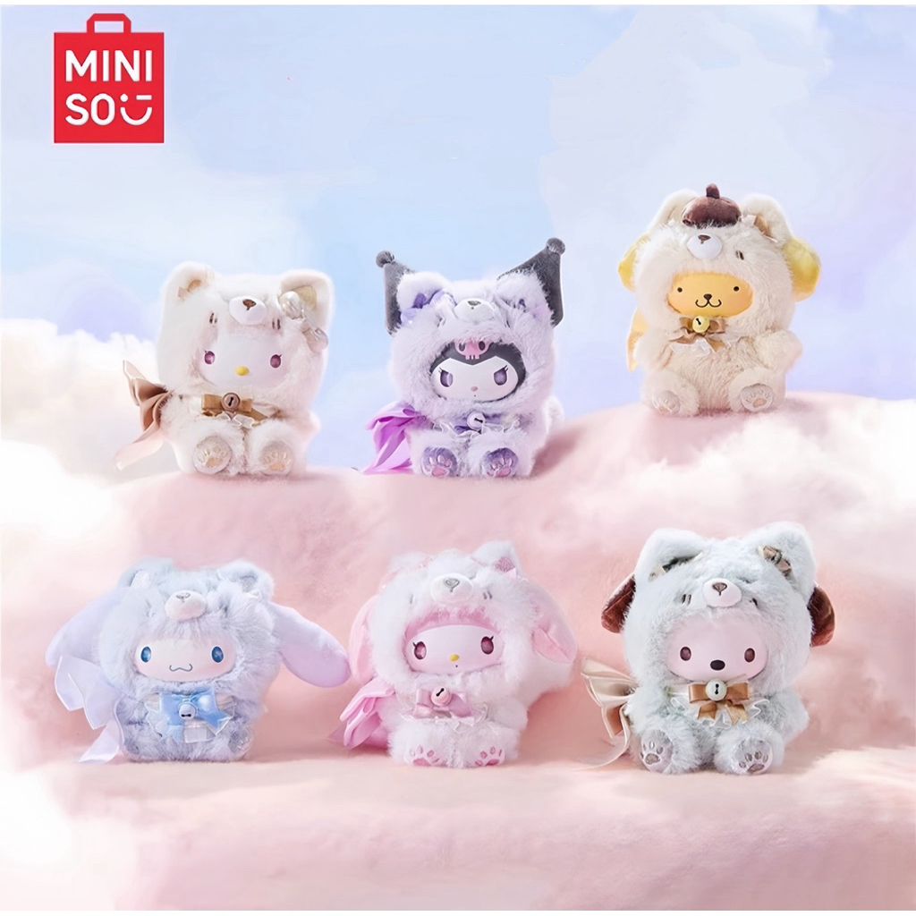 พร้อมส่ง MINISO พวงกุญแจห้อยกระเป๋า Sanrio Characters Fox Island