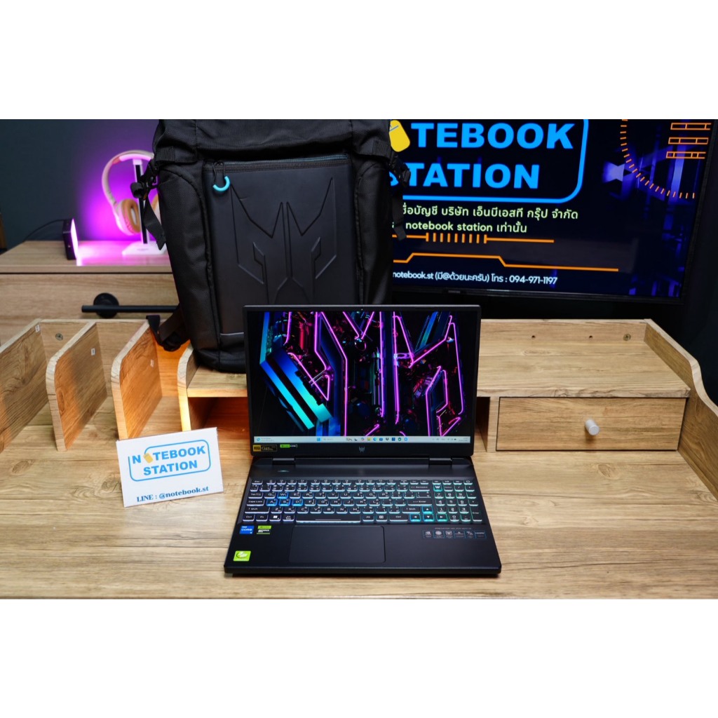 Acer Predator Helios Neo 16 i5-13500HX RTX4050(6GB) Ram16 SSD512 จอ16 2K 165Hz จอสวยสีตรง สเปคสูงจัด