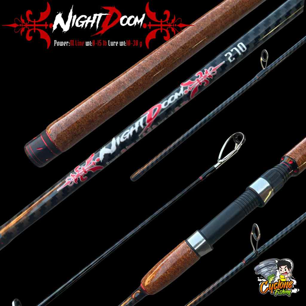 คันเบ็ดสปิ้น หน้าดิน Night doom เวท 8-15 lb
