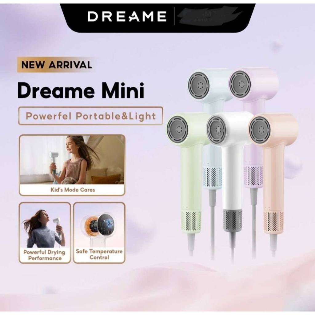 DREAME ไดร์เป่าผมDreame 1200W Pink รุ่น Hair Mini