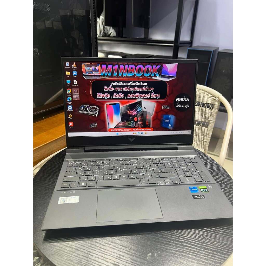 โน๊ตบุ๊คเกมส์มิ่งมือสอง Victims Hp Laptop 16 / I5-11400H/16gb/RTX3050Ti รอยตามการใช้งานทั่วไป โดยรวม