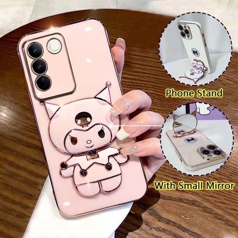 เคส สำหรับรุ่น Samsung S25FE  S24FE คุโรมิ กระจก หมุนได้ 360 องศา เคสแบบนิ่ม น่ารัก (ภาพสินค้าตัวอย่าง)