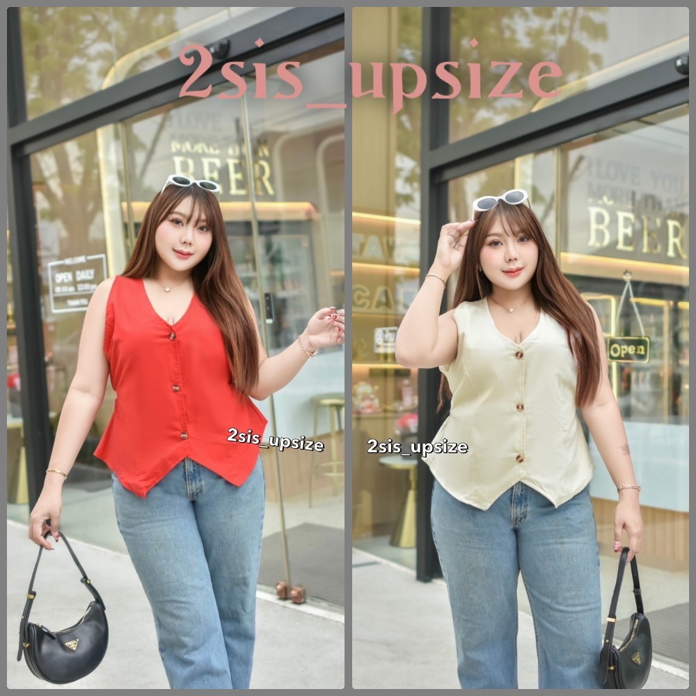 เสื้อกล้ามสไตล์วินเทจเนื้อผ้าลินินทรงสวย ผ้างานใส่สบาย
