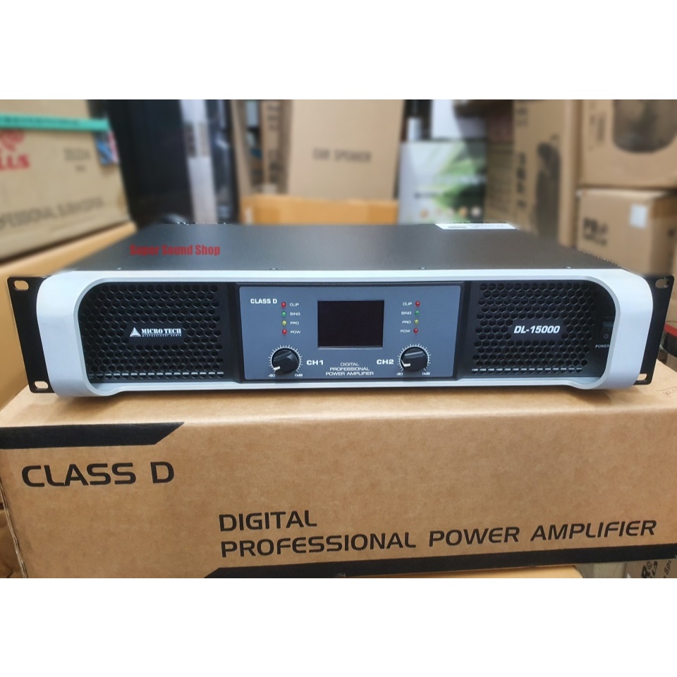 เพาเวอร์แอมป์ class d 2 ch MICROTECH DL15000 เพาเวอร์แอมป์ สวิสชิ่ง ไมโครเทค คลาสดี DL-15000