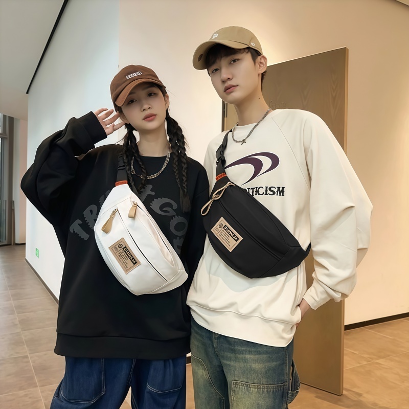 🔥กระเป๋าคาดอก สไตส์นี้เท่มาก แฟชั่นฤดูใบไม้ผลิ กระเป๋านาดใหญ่จุของได้เยอะ งานดีมาก เข้ากับทุกการแต่งกายมีซิป