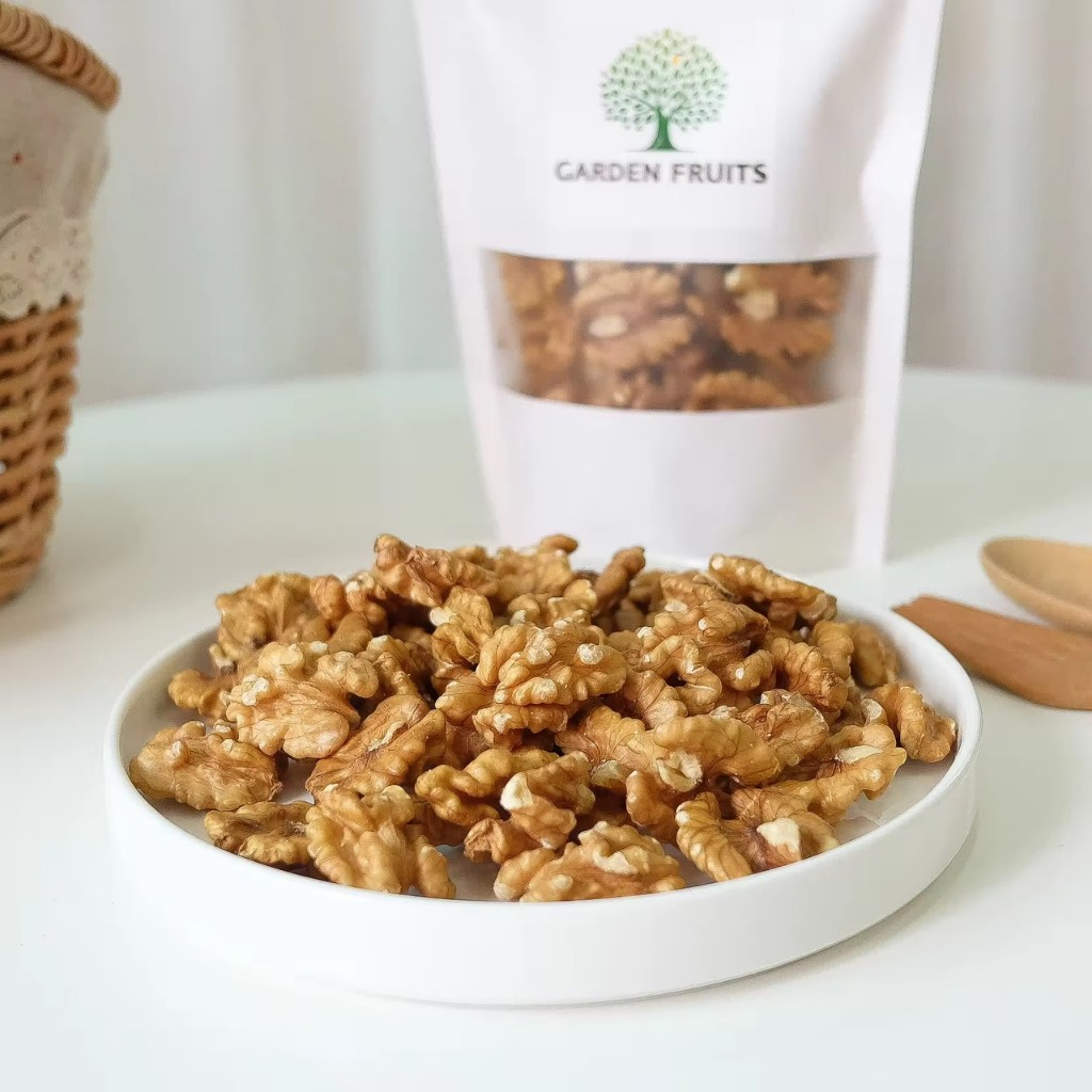 Roasted Walnut วอลนัทอบธรรมชาติ ถั่ววอลนัท วอลนัทอบพร้อมทาน ถั่วอบเพื่อสุขภาพ ธัญพืช เกรด A KETO จาก Garden Fruits