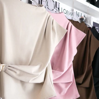 Lawyer Store | [5241621] เสื้อแขนเลย แต่งห่วงข้าง ซิปหลัง งานผ้าตัดสูท คอปีน เสื้อเเขนสั้น เสื้อทำงาน ใส่ทำงาน ใส่เที่ยว
