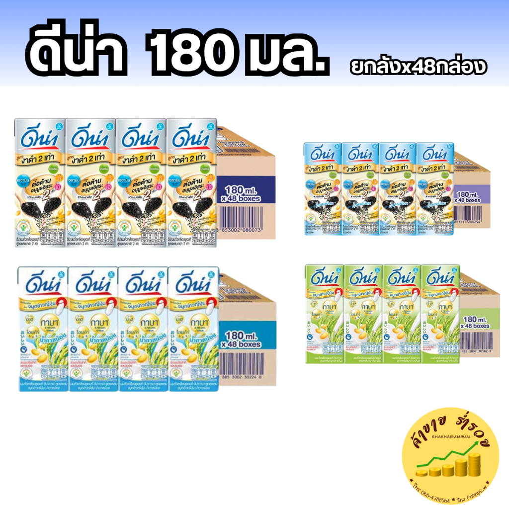 ยกลัง!!!! ดีน่า นมถั่วเหลืองยูเอชที เจ 180 มล.x48