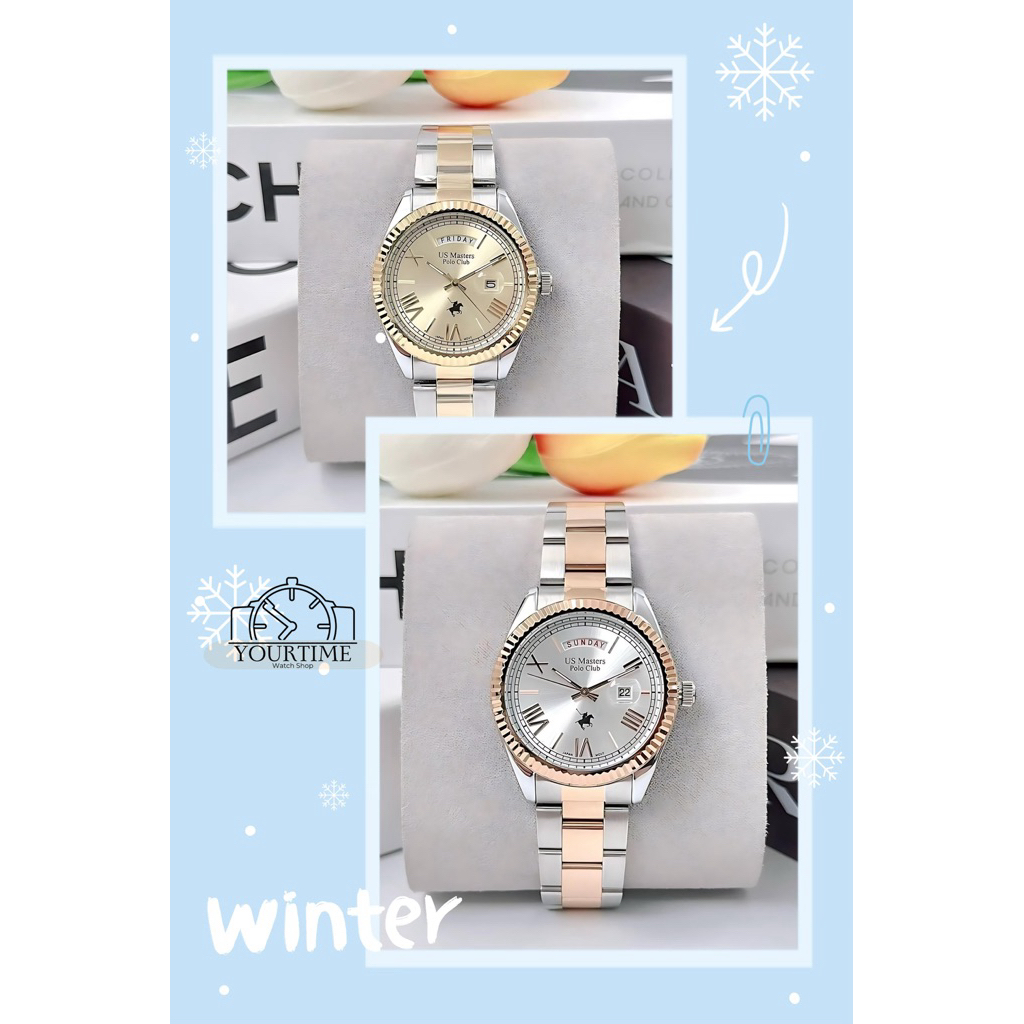 US MASTER Polo Club USM-230502 นาฬิกาข้อมือ แท้💯%💖💗 ประกันศูนย์ 1 ปี