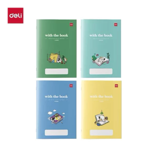 Deli สมุดยกโหล 65 แกรม ปก 5,10,20 บาท สมุดนักเรียน สมุดบันทึก มีเส้น ตัด 9 (12 เล่ม ) (คละลาย)