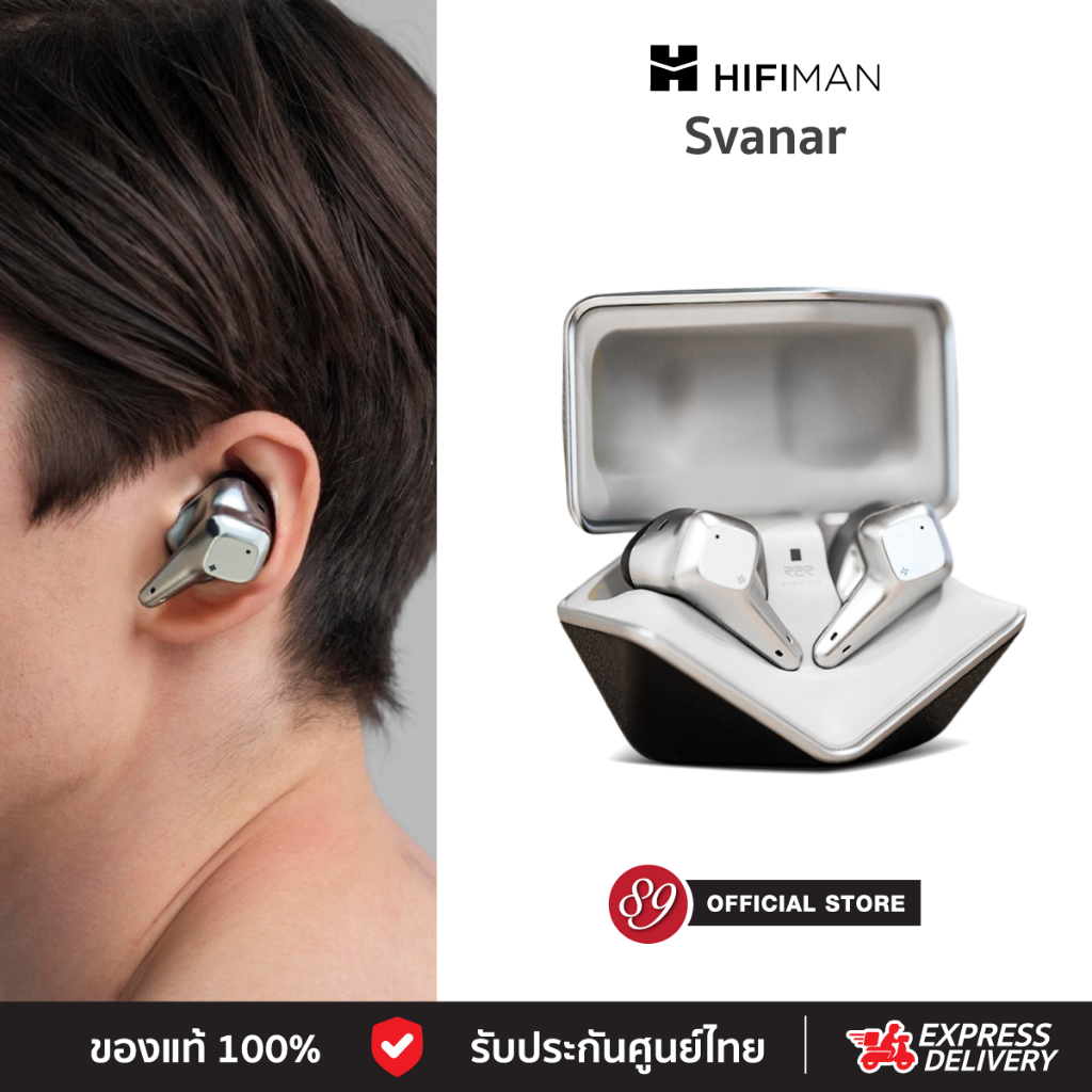 🇹🇭Hifiman Svanar True Wireless Black หูฟังไร้สาย Topology Diaphragm LDAC IPX5