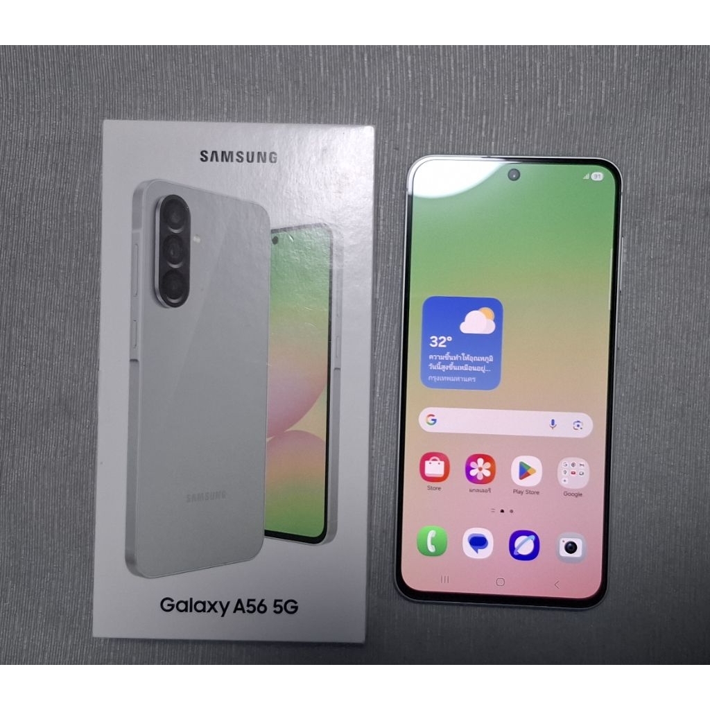 ขายมือถือ Samsung Galaxy A56 5G สีเทา มีเวอร์ชั่น Android 16 มือสอง (เครื่องเปล่า)