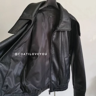**พร้อมส่งจากไทย** ของแท้ 100% ZARA​ ​FAUX​ LEATHER​ VTG JACKET​