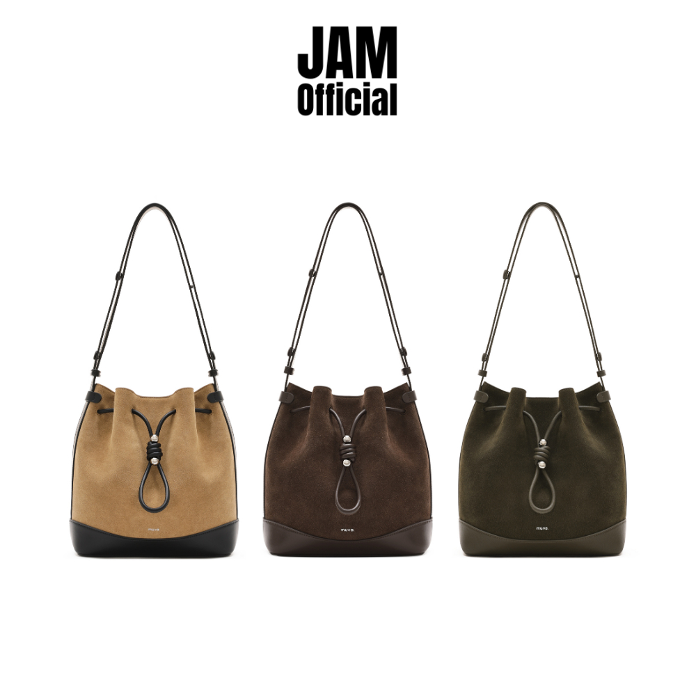 JAM | MUVA – Canele –  กระเป๋าสะพายข้าง ทรง Bucket หนังวัว ปรับเป็นครอสบอดี้ได้ ราคา ถูกที่สุด ดีลบีเคเค แกลเลอรีภาพที่ 7
