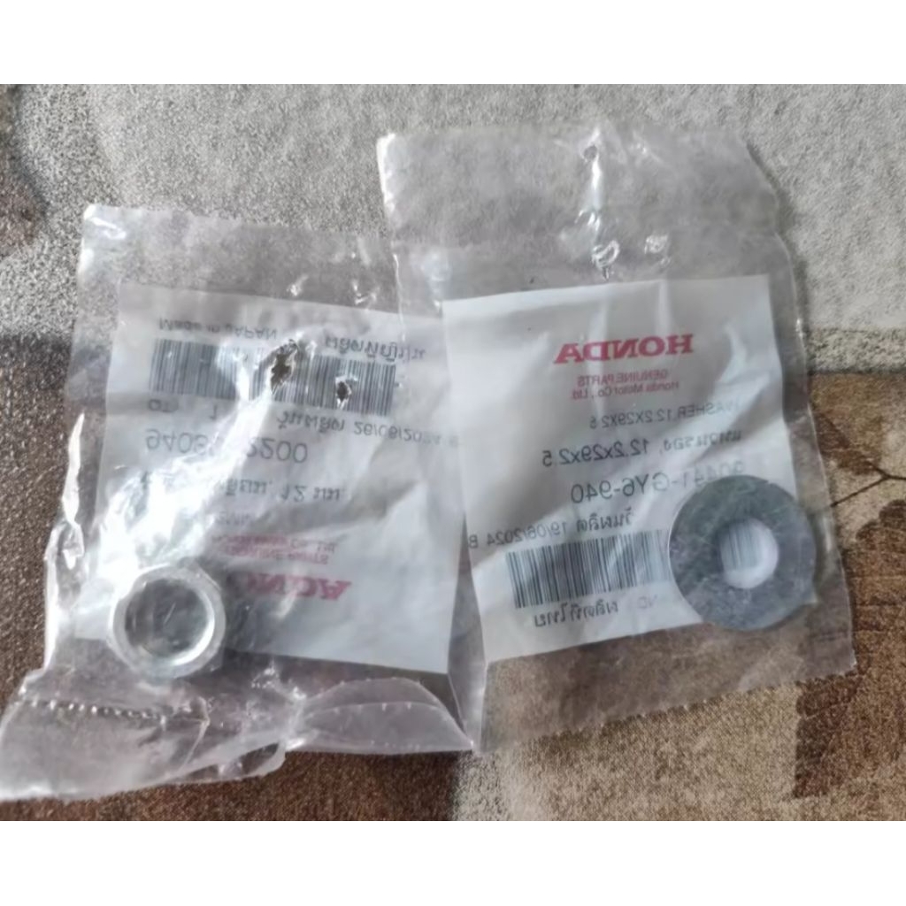 น็อต แหวนล็อคชามคลัทช์หลัง รถออโตเมติก HONDA ทุกร่น ขแท้เบิกศูนย์ 94030-12200 / 90441-GY6-940